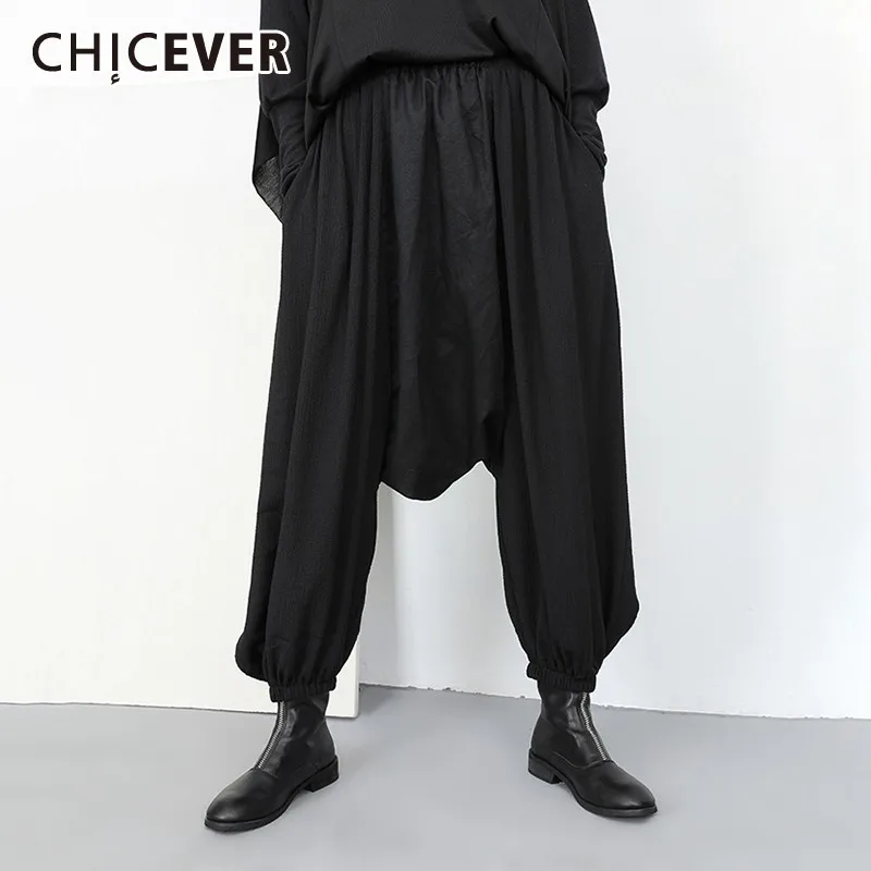 CHICEVER Spring Women Spliced Pants Elastic Waist Pockets Loose Slim Pleated Female Ankle-length Harem Pants 2019 Fashion New
CHICEVER Spring Women Spliced Pants Elastic Waist Pockets Loose Slim Pleated Female Ankle-length Harem Pants 2019 Fashion New