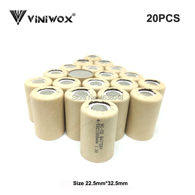 Rechargeable 4/5SC 1300mAh Ni-CD 1.2V Batteries for Electric Flashlight PowerBank Toy Power Tool Battery NICD Cell Accumulator
Rechargeable 4/5SC 1300mAh Ni-CD 1.2V Batteries for Electric Flashlight PowerBank Toy Power Tool Battery NICD Cell Accumulator