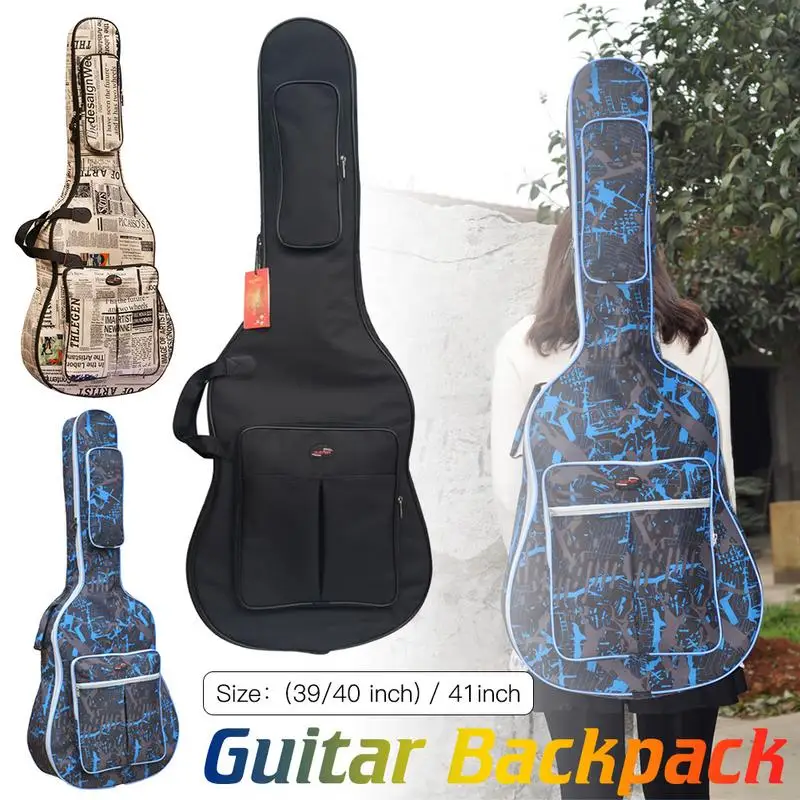 

Waterproof Oxford Cloth Thicken Guitar Backpack Guitarra Carrying Case Gig Bag for 39 / 40 / 41 Inch Guitar