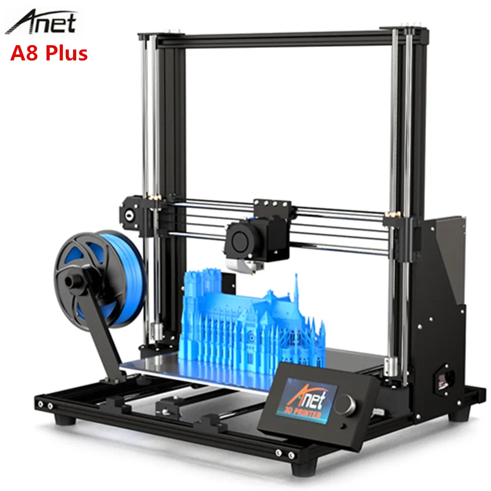 Anet A8 Plus Upgraded version Aluminum Frame DIY 3D Printer 300 x 300 x 350mm High Precision Metal Desktop Impresora with Screen
Anet A8 Plus Upgraded version Aluminum Frame DIY 3D Printer 300 x 300 x 350mm High Precision Metal Desktop Impresora with Screen