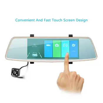 Rear View Mirror Driving Recorder-HD Night Double Lens 7.0-Inch Circular Video Front And Back Double Recording Reversing Image
Rear View Mirror Driving Recorder-HD Night Double Lens 7.0-Inch Circular Video Front And Back Double Recording Reversing Image