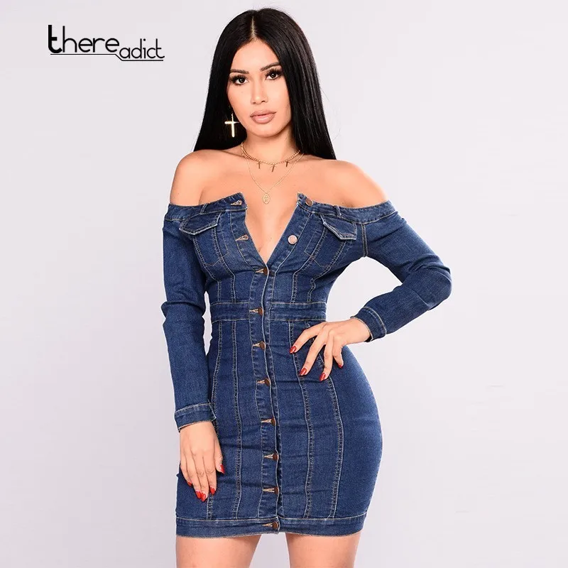 Fashion Dark Blue Denim Dress Women Short Vintage Dresses 2019 Sexy Club Wear Party Dresses
Fashion Dark Blue Denim Dress Women Short Vintage Dresses 2019 Sexy Club Wear Party Dresses