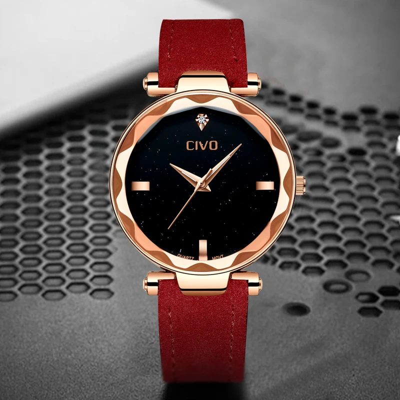 CIVO 2019 Luxury Top Brand Ladies Watch Fashion Elegant Womens Wristwatch Genuine Leather Women Dress Watches Clock
CIVO 2019 Luxury Top Brand Ladies Watch Fashion Elegant Womens Wristwatch Genuine Leather Women Dress Watches Clock