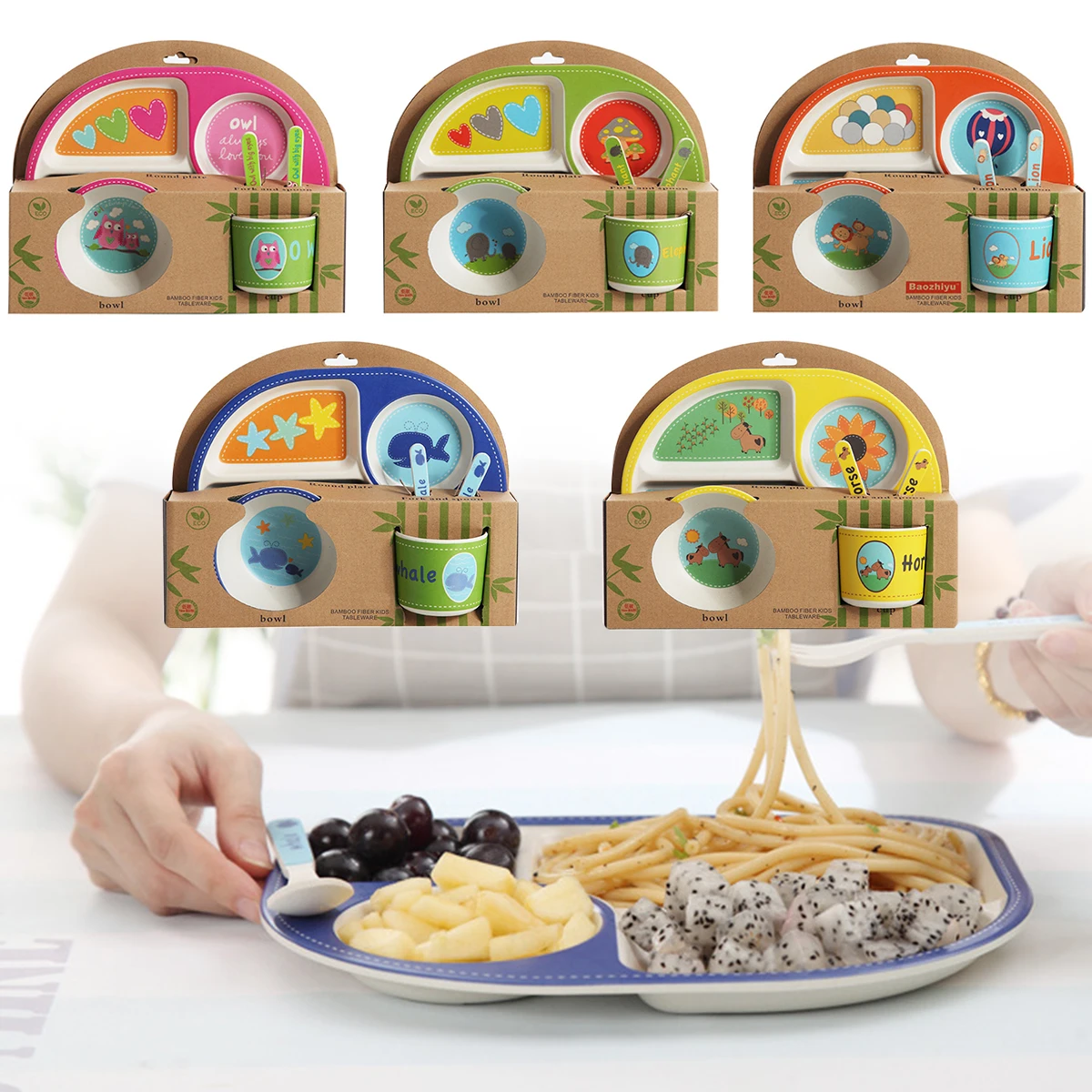 5Pcs/set Baby Feeding Bowls Cute Bamboo Fiber Food Container Children Tableware Infant Dinnerware Toddler Plate Meal Tray
5Pcs/set Baby Feeding Bowls Cute Bamboo Fiber Food Container Children Tableware Infant Dinnerware Toddler Plate Meal Tray