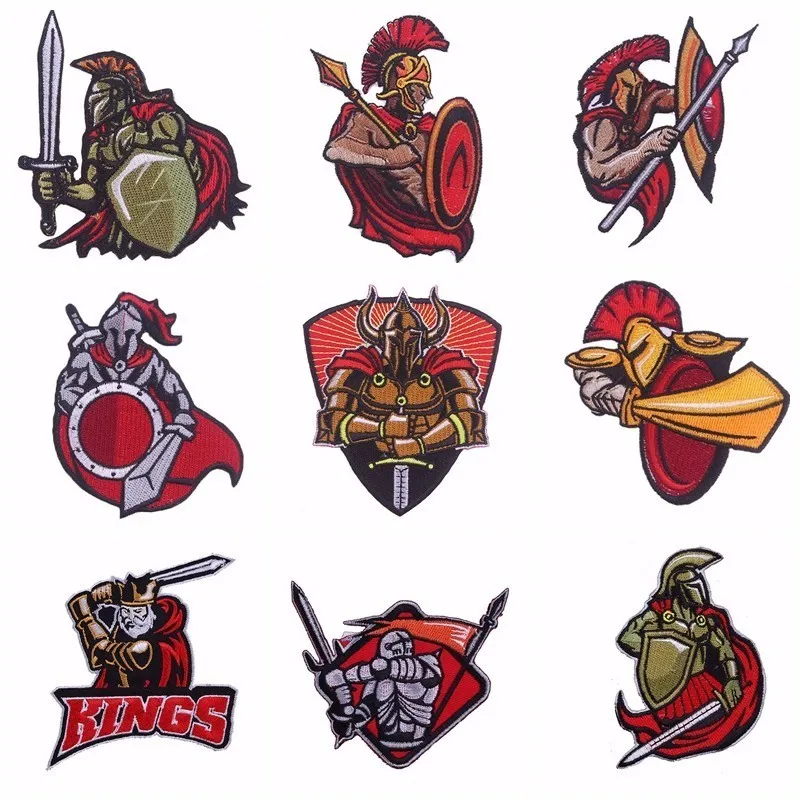 Pulaqi Spartan Warrior Painting Embroidered Patch Sticker Badge Sew-on Iron-on Decor For Jeans Clothes On Garment Accessories H
Pulaqi Spartan Warrior Painting Embroidered Patch Sticker Badge Sew-on Iron-on Decor For Jeans Clothes On Garment Accessories H