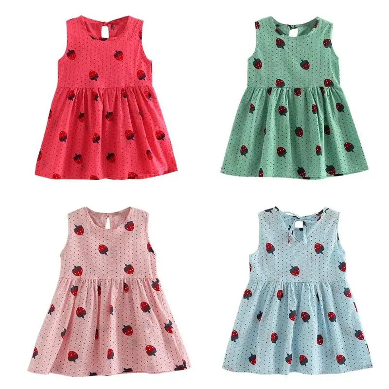 Baby Girls Dresses Kids Lovely A-Line Dresses Summer Strawberry Printing Sleeveless Vest Dress Cotton Princess Dress for Girls
Baby Girls Dresses Kids Lovely A-Line Dresses Summer Strawberry Printing Sleeveless Vest Dress Cotton Princess Dress for Girls