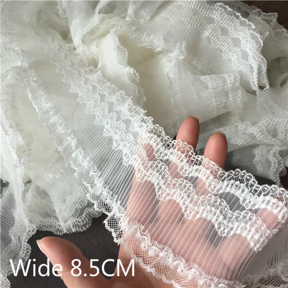Luxury White Elastic Pleated Chiffon Organza Lace Princess Ribbbon Trim Dress Collar Neckline Applique DIY Sewing Supplies Ruban
Luxury White Elastic Pleated Chiffon Organza Lace Princess Ribbbon Trim Dress Collar Neckline Applique DIY Sewing Supplies Ruban