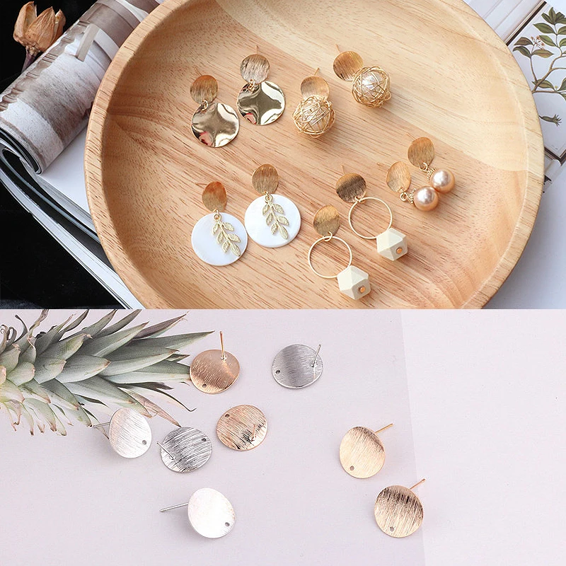 Golden Silver 10PCS/Pack With One Hole Simple Circle Earring drops Base Findings Women DIY Charms Earring
Golden Silver 10PCS/Pack With One Hole Simple Circle Earring drops Base Findings Women DIY Charms Earring
