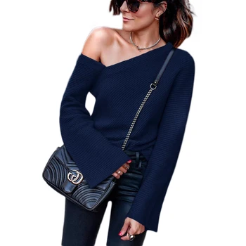 Women Off Shoulder Knitted Sweater Autumn Winter Irregular Collar Solid Sweater Casual Loose Knitwear Long Sleeve Female Pullo
Women Off Shoulder Knitted Sweater Autumn Winter Irregular Collar Solid Sweater Casual Loose Knitwear Long Sleeve Female Pullo