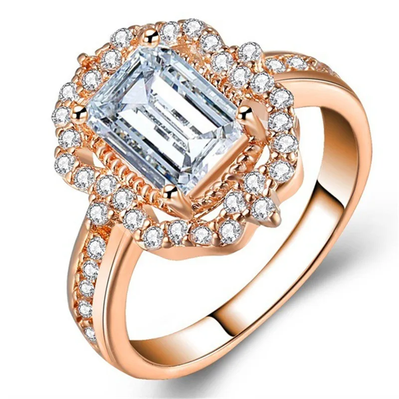 Fashion Rose Gold Square Zircon Rings For Women Silver Plated Finger Ring For Female Jewelry Engagement Wedding Rings For Women
Fashion Rose Gold Square Zircon Rings For Women Silver Plated Finger Ring For Female Jewelry Engagement Wedding Rings For Women