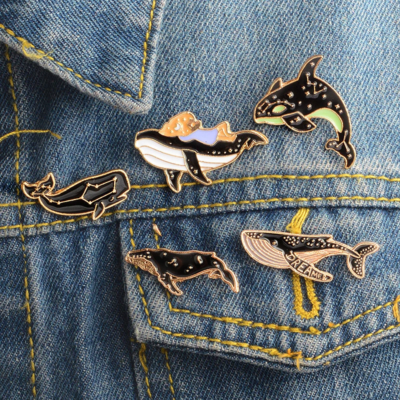 Kid Shark Sweater Constellation Cartoon Valentines Gift Seaside Brooch Exquisite Black Denim Jeans 1PC Enamel Lonely Whale
Kid Shark Sweater Constellation Cartoon Valentines Gift Seaside Brooch Exquisite Black Denim Jeans 1PC Enamel Lonely Whale