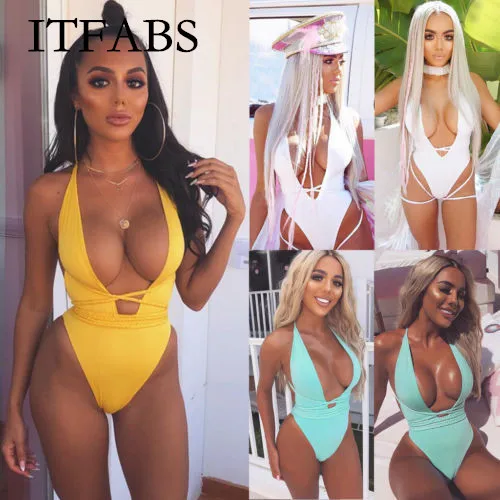 ITFABS Women Monokini One-piece Swimsuit Bikini Ladies bandage Swimwear Beach Wear Bathing Suit
ITFABS Women Monokini One-piece Swimsuit Bikini Ladies bandage Swimwear Beach Wear Bathing Suit