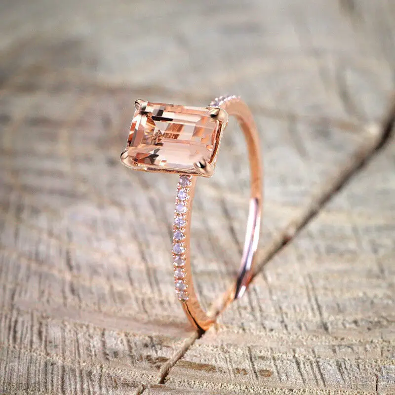 Set Wedding Rose Gold Filled White TopazEngagement Gift Delicate zircon stripe ring 18-karat rose gold engagement ring set
Set Wedding Rose Gold Filled White TopazEngagement Gift Delicate zircon stripe ring 18-karat rose gold engagement ring set