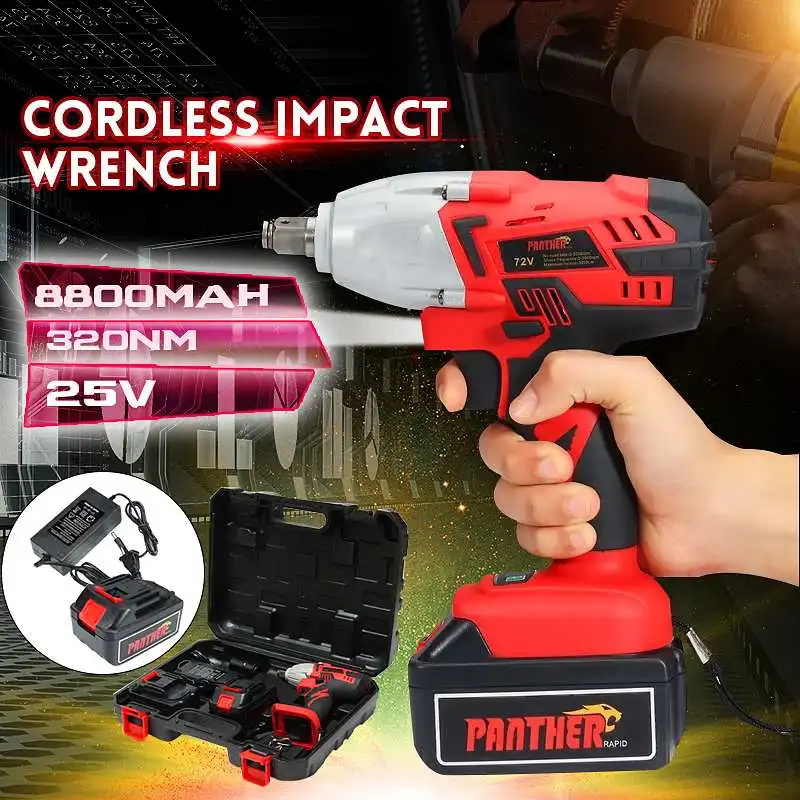 25V 8800Ah Li-ion Electric Impact Wrench 320Nm High Torque Impact Wrench Cordless 1/2 Batteries 1 Charger Power Tool
25V 8800Ah Li-ion Electric Impact Wrench 320Nm High Torque Impact Wrench Cordless 1/2 Batteries 1 Charger Power Tool