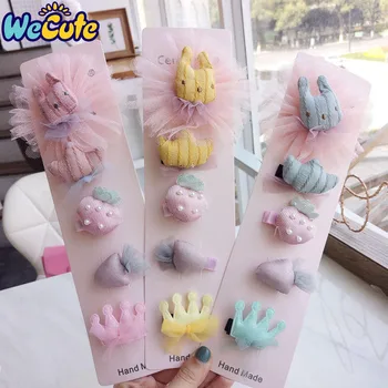 Wecute 5pcs Baby Hair Clips Handmade Lace Rabbit Crown Pearl Strawberry Children's Hair Accessories Hairpin Hair Ring Set
Wecute 5pcs Baby Hair Clips Handmade Lace Rabbit Crown Pearl Strawberry Children's Hair Accessories Hairpin Hair Ring Set