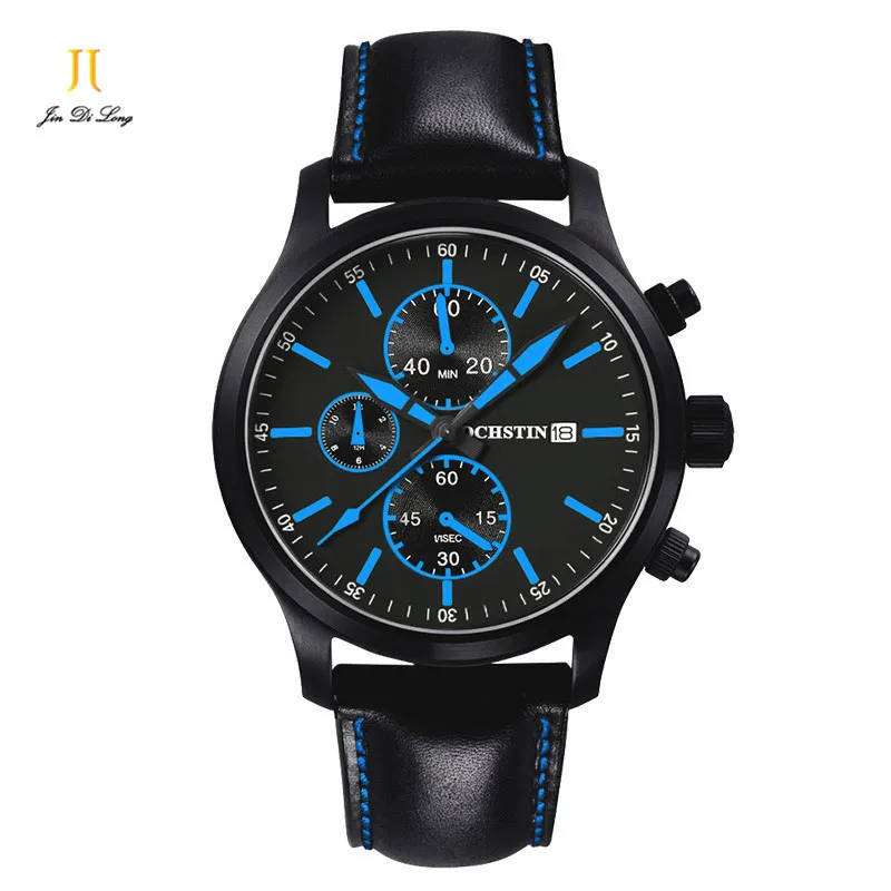 Luxury Man Sports Multifunction Watches Quartz Wristwatches Genuine Leather Strap Waterproof Wrist Watch Fashion Watches
Luxury Man Sports Multifunction Watches Quartz Wristwatches Genuine Leather Strap Waterproof Wrist Watch Fashion Watches