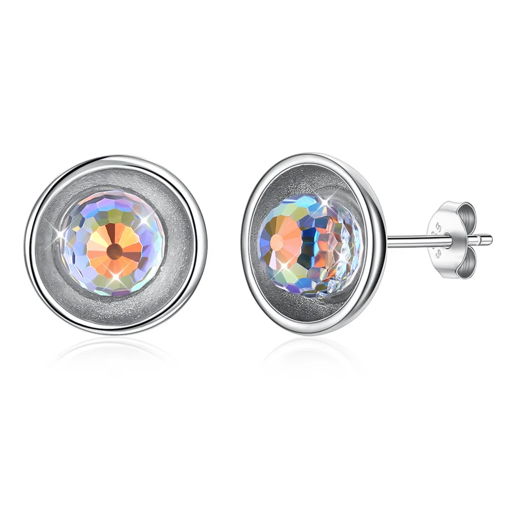 High quality austrian simple color ball with circle Crystal Stud Earrings sterling silver, 925 Round Earrings for women Femme
High quality austrian simple color ball with circle Crystal Stud Earrings sterling silver, 925 Round Earrings for women Femme