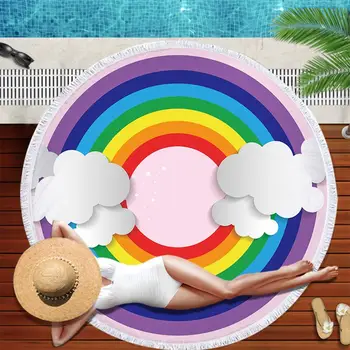 Printed Rainbow Beach Towel Round Microfiber Beach Towel Large Blanket Picnic Yoga Mat Travel Sunbath Bath Towel Toalla De Playa
Printed Rainbow Beach Towel Round Microfiber Beach Towel Large Blanket Picnic Yoga Mat Travel Sunbath Bath Towel Toalla De Playa