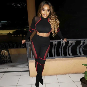 Sexy Club Outfit Mesh TWO PIECE SET Fitness Crop Top Women Clothing Tracksuit Strechy Sweat Suits Sportswear Leggings Workout
Sexy Club Outfit Mesh TWO PIECE SET Fitness Crop Top Women Clothing Tracksuit Strechy Sweat Suits Sportswear Leggings Workout