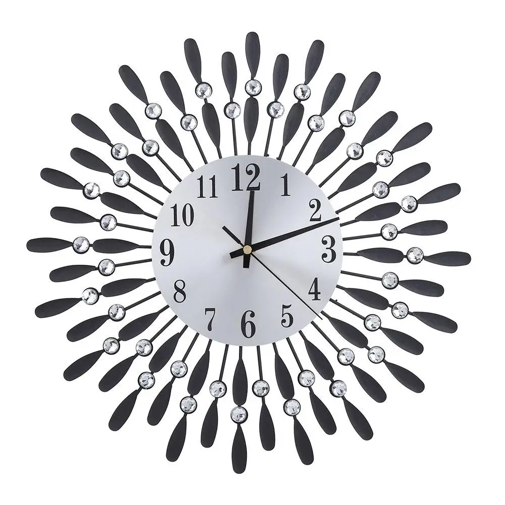 Luxury Design Large Metal Art Wall Clock Wall-mounted Clock Rhinestone Hanging Wall Clock For Home Living Room Decoration
Luxury Design Large Metal Art Wall Clock Wall-mounted Clock Rhinestone Hanging Wall Clock For Home Living Room Decoration