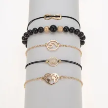 Gold Black Bead 5pcs/Set Bracelet Classic Cute Heart Pendant Link Chains Bracelets Anniversary Jewelry For Female Gift
Gold Black Bead 5pcs/Set Bracelet Classic Cute Heart Pendant Link Chains Bracelets Anniversary Jewelry For Female Gift