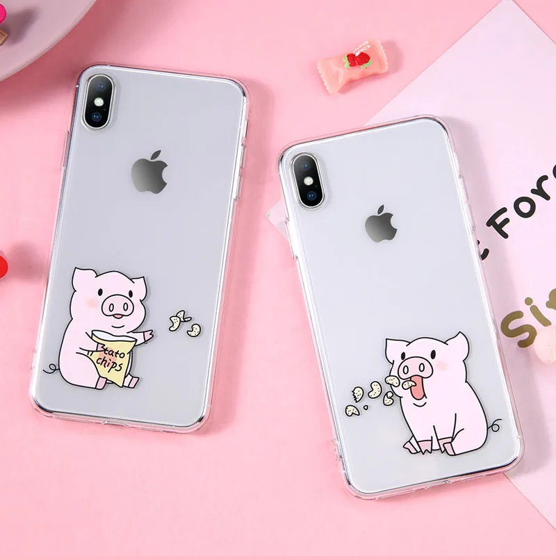 OTTWN Cute Cartoon Pig phone case for iPhone XR XS MAX 6 6s Plus Soft TPU Phone Case Transparent Cover For iPhone X XS 7 8 Plus
OTTWN Cute Cartoon Pig phone case for iPhone XR XS MAX 6 6s Plus Soft TPU Phone Case Transparent Cover For iPhone X XS 7 8 Plus