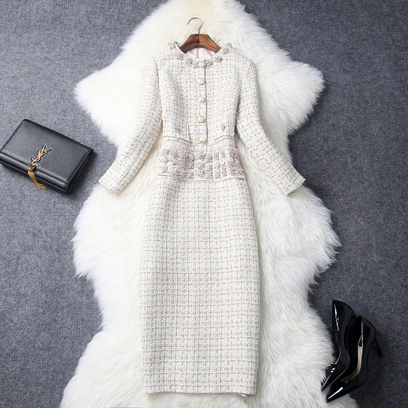 Christmas winter dress xl Runway 2018 new Superior quality spring autumn Women Clothing Pencil sexy Beading Knee Length dresses
Christmas winter dress xl Runway 2018 new Superior quality spring autumn Women Clothing Pencil sexy Beading Knee Length dresses