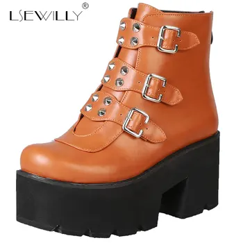 Lsewilly Autumn Winter Women Platform Boots 2019 Fashion Zipper Black Ankle Boots Female Thick High Heel Punk Boots Size 46 E377
Lsewilly Autumn Winter Women Platform Boots 2019 Fashion Zipper Black Ankle Boots Female Thick High Heel Punk Boots Size 46 E377