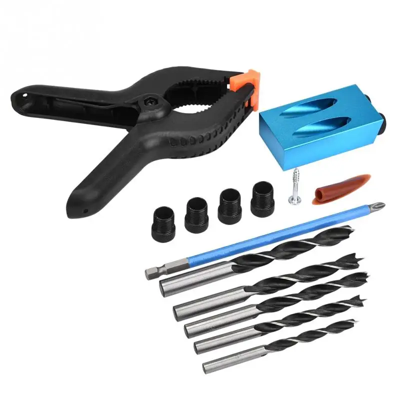34 pcs Woodworking Joint Tool 15 Pocket Hole Drilling Kit Woodworking Oblique Drill Guide Set Positioner Locator Tool
34 pcs Woodworking Joint Tool 15 Pocket Hole Drilling Kit Woodworking Oblique Drill Guide Set Positioner Locator Tool