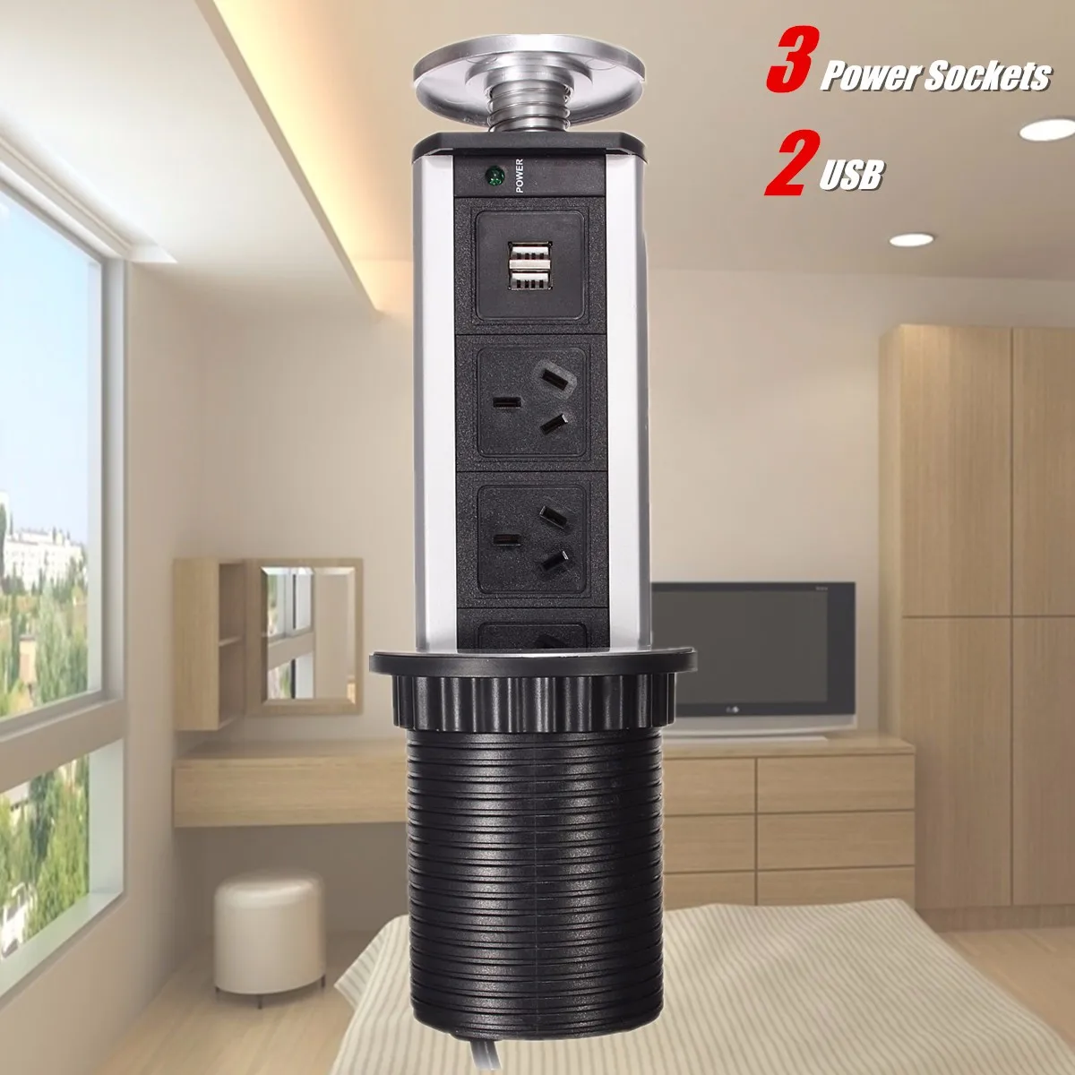 3 Plug Dual USB Pull Up Power Socket Charger for Home Office Kitchen Worktop Desk Electrical Socket EU Plug
3 Plug Dual USB Pull Up Power Socket Charger for Home Office Kitchen Worktop Desk Electrical Socket EU Plug