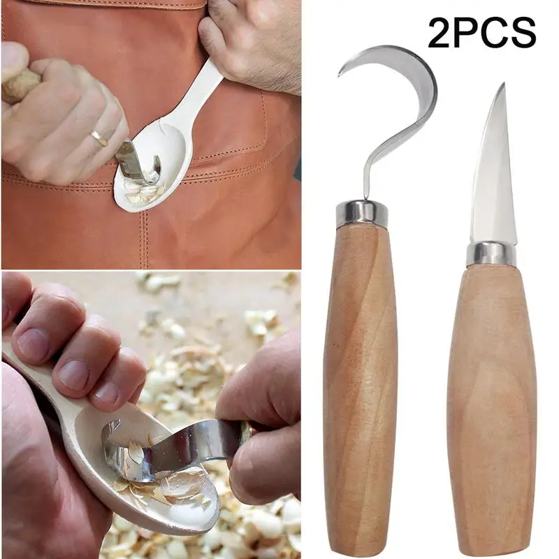 Wood Cutter+curved Cutter Stainless Steel Woodcarving Cutter Woodwork Sculptural Wood Handle Spoon Carving Knife Woodcut Tools
Wood Cutter+curved Cutter Stainless Steel Woodcarving Cutter Woodwork Sculptural Wood Handle Spoon Carving Knife Woodcut Tools