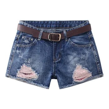 Fashion Mid Waist Denim Shorts For Women Vintage Sexy Washed Shorts Jeans Female Ripped Holes Blue Shorts Feminino
Fashion Mid Waist Denim Shorts For Women Vintage Sexy Washed Shorts Jeans Female Ripped Holes Blue Shorts Feminino