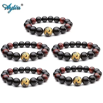 Ayliss Wholesale Mens Dragon King Pattern Natural Stone Red Tiger Eye Black Buddha Mala Beads Bracelet Link Bracelets 5pcs/10pcs
Ayliss Wholesale Mens Dragon King Pattern Natural Stone Red Tiger Eye Black Buddha Mala Beads Bracelet Link Bracelets 5pcs/10pcs