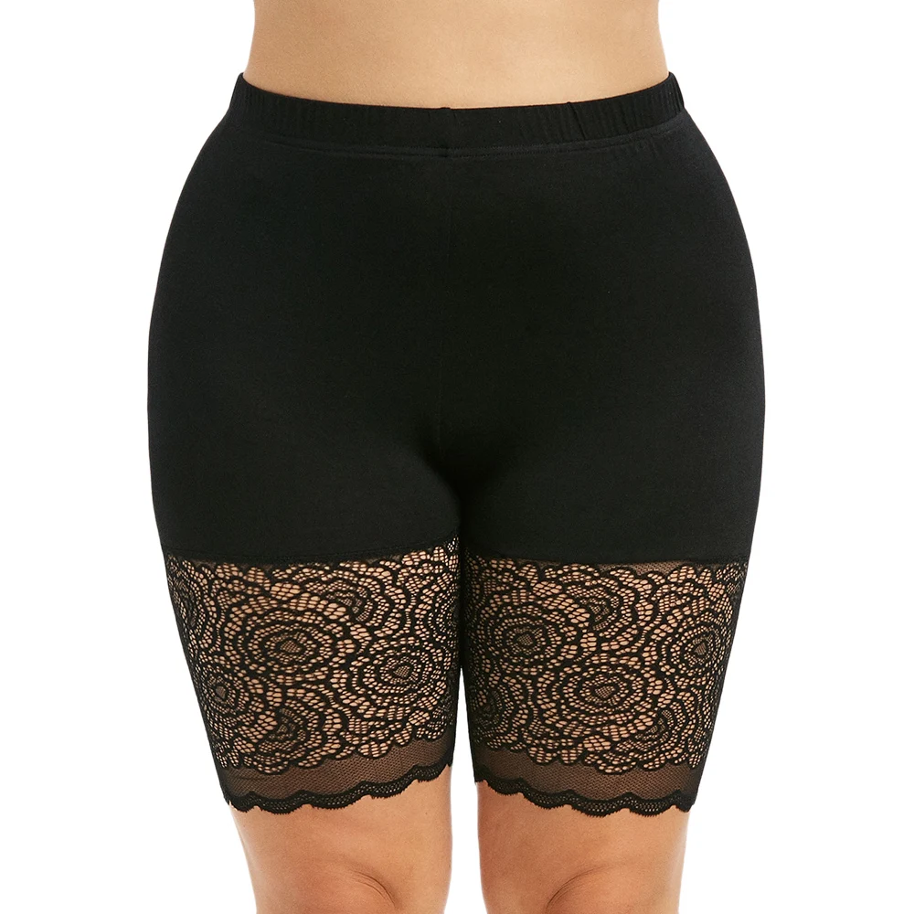 Wipalo Lace Insert Plus Size Women Shorts Summer High Waist Skinny Short Bottom Women Solid Sexy Short Femme
Wipalo Lace Insert Plus Size Women Shorts Summer High Waist Skinny Short Bottom Women Solid Sexy Short Femme