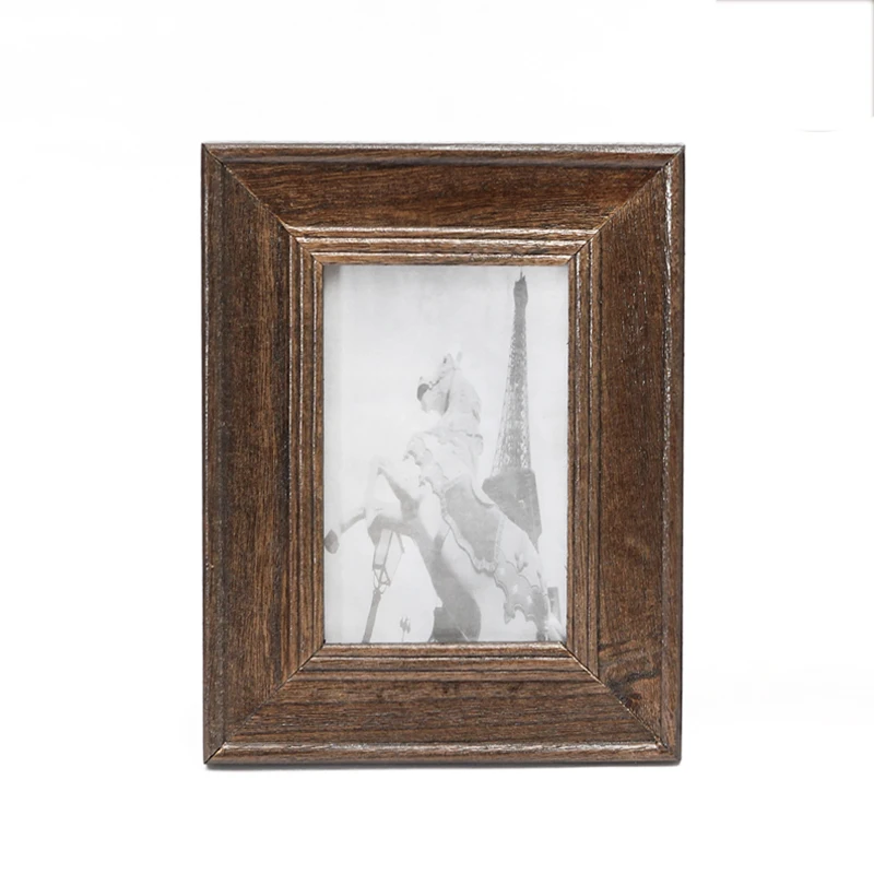 Vintage Retro Wood Photo Frame Picture With Stand Home Office Table Decor 4x6 Inch | Дом и сад