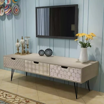 vidaXL Modern Simple MDF steel TV Cabinet with 3 Drawers 120x40x36 cm Living Room Furniture
vidaXL Modern Simple MDF steel TV Cabinet with 3 Drawers 120x40x36 cm Living Room Furniture