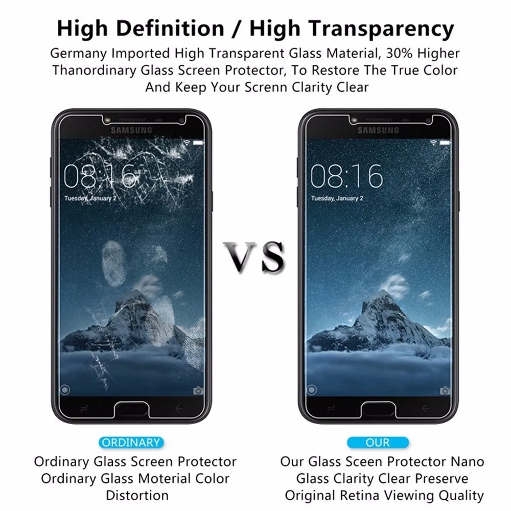Защитное стекло для Samsung J6 Plus 2018 J4 A6 A8 A10 A20 A30 A40 A50 Galaxy J4Plus J6Plus|Защитные стёкла и