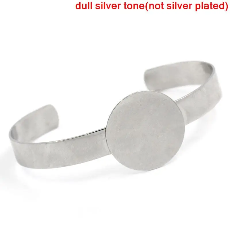 Bangles Bracelets Round Silver Tone Cabochon Setting(Fit 25mm Dia) 16.5cm long, 4PCs (B25813)
Bangles Bracelets Round Silver Tone Cabochon Setting(Fit 25mm Dia) 16.5cm long, 4PCs (B25813)