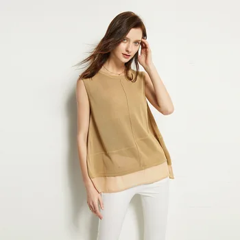 2019 Solid Color Round Neck Ma'am Knitting Upper Garment Pullover Thin Woman T Shirt
2019 Solid Color Round Neck Ma'am Knitting Upper Garment Pullover Thin Woman T Shirt