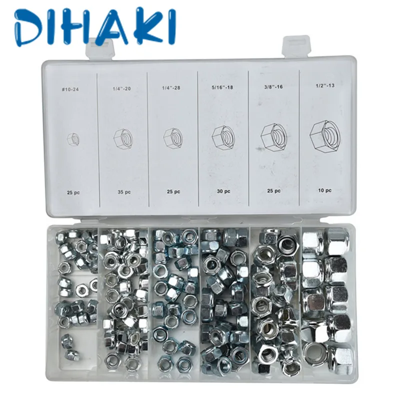 150 Pcs/Set Nuts Stainless Steel Nylon lock Nuts Self Locking Hexagon Hex Nuts For Hardware Accessories
150 Pcs/Set Nuts Stainless Steel Nylon lock Nuts Self Locking Hexagon Hex Nuts For Hardware Accessories