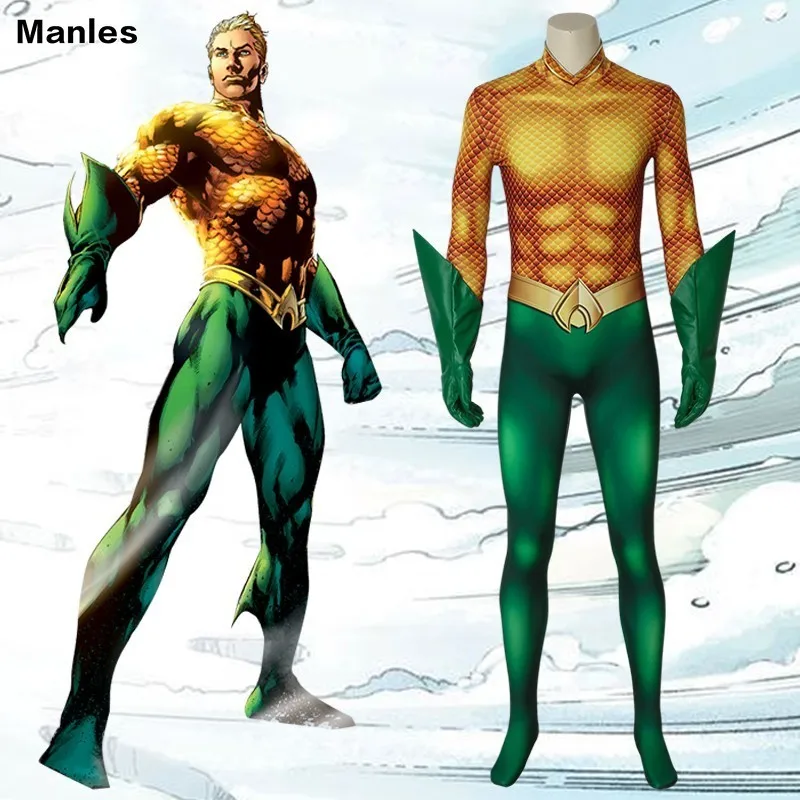 Aquaman Cosplay Arthur Curry Orin Costume 3D Print Men Skin Lycra Bodysuit Jumpsuit Fantasy Adult Halloween Superhero Movie
Aquaman Cosplay Arthur Curry Orin Costume 3D Print Men Skin Lycra Bodysuit Jumpsuit Fantasy Adult Halloween Superhero Movie
