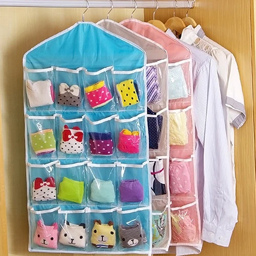 Transparent Sorting Storage Bag 16 Pockets Hanging Organizer Socks Underwear Closet Socks Bra Rack Hanger Storage Organizer26
Transparent Sorting Storage Bag 16 Pockets Hanging Organizer Socks Underwear Closet Socks Bra Rack Hanger Storage Organizer26