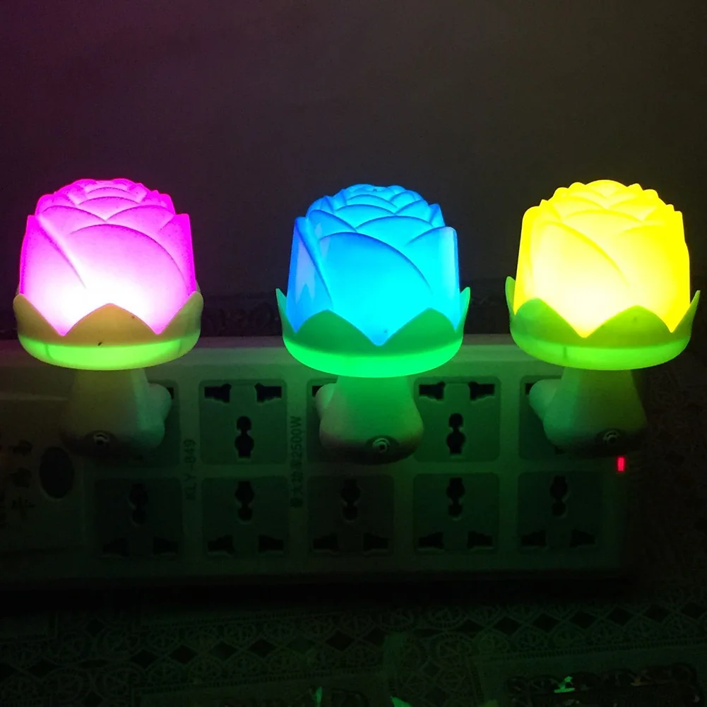 Modelling Light Sensor Rose Flower LED Night Light Common Plug Lamp Bedside Children Room Fairy Lights
Modelling Light Sensor Rose Flower LED Night Light Common Plug Lamp Bedside Children Room Fairy Lights