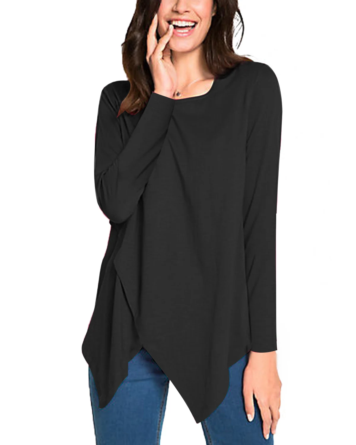 2019 Spring Autumn Women Pullover T-Shirts ZANZEA Casual Loose Round Neck Long Sleeve Solid Color Irregular Tops Tees Plus Size
2019 Spring Autumn Women Pullover T-Shirts ZANZEA Casual Loose Round Neck Long Sleeve Solid Color Irregular Tops Tees Plus Size