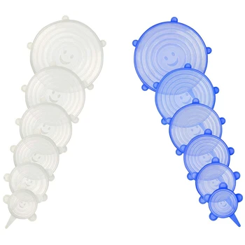 12 Pcs Silicone Stretch Lids Various Sizes Food Storage Lid Saver Covers Wrap for Bowls,Dishes,Jars,Cups,Mugs and Containers
12 Pcs Silicone Stretch Lids Various Sizes Food Storage Lid Saver Covers Wrap for Bowls,Dishes,Jars,Cups,Mugs and Containers