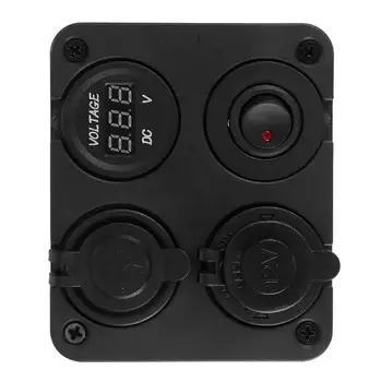 Onever New Digital Voltmeter Dual USB Power Charger Adapter Cigarette Lighter Socket with Toggle Switch 12V Power Socket
Onever New Digital Voltmeter Dual USB Power Charger Adapter Cigarette Lighter Socket with Toggle Switch 12V Power Socket