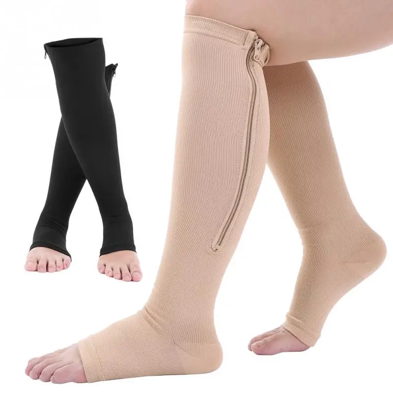 Open Toe Compression Socks Sports Zipper Up Calf Knee Support Varicose Relief Anti-Fatigue Socks Braces Supports Foot Care Tool
Open Toe Compression Socks Sports Zipper Up Calf Knee Support Varicose Relief Anti-Fatigue Socks Braces Supports Foot Care Tool