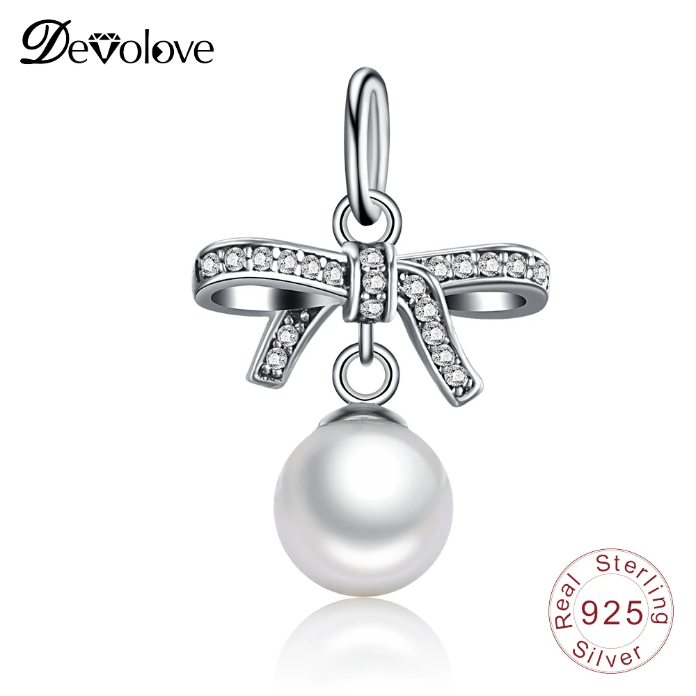 Devolove 925 Sterling Silver Bow Knot Pendant Pearl Charms Beads fit Pandora Bracelet Women's Jewelry Gift PSMB0793 Dropshipping
Devolove 925 Sterling Silver Bow Knot Pendant Pearl Charms Beads fit Pandora Bracelet Women's Jewelry Gift PSMB0793 Dropshipping
