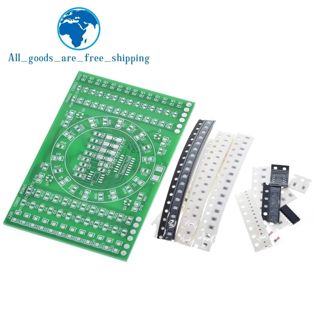 DIY Kit SMD Rotating Flashing LED Components Soldering Practice Board Skill Electronic Circuit Training Suite Electronic DIY Kit
DIY Kit SMD Rotating Flashing LED Components Soldering Practice Board Skill Electronic Circuit Training Suite Electronic DIY Kit