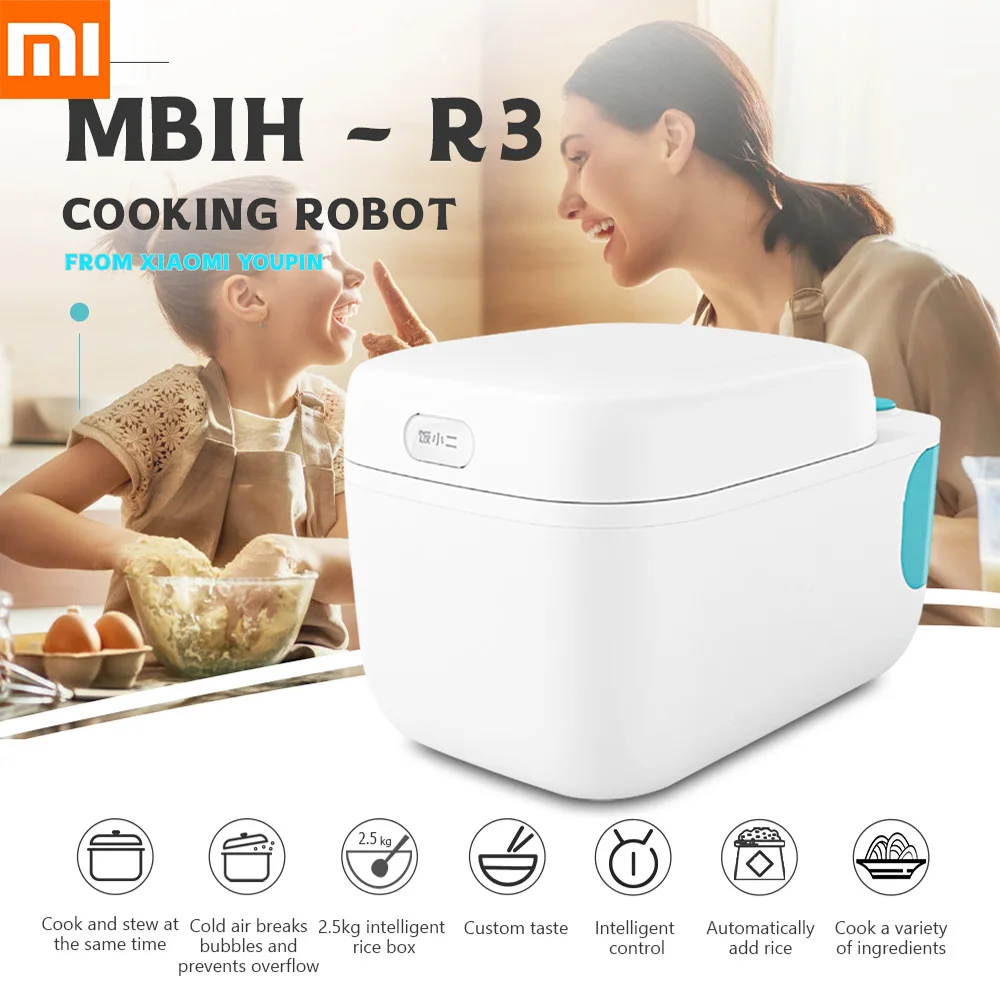 Xiaomi Mijia 1200W 2.8L Electric Rice Cooker Cooking Robot From Youpin Mijia APP Control Meal Thermal Heating Food Container 
Xiaomi Mijia 1200W 2.8L Electric Rice Cooker Cooking Robot From Youpin Mijia APP Control Meal Thermal Heating Food Container